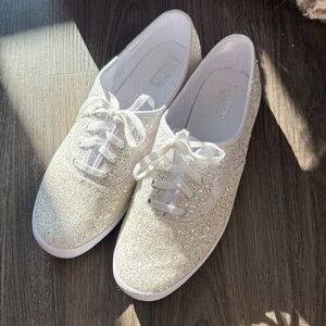 Size 9 Never Worn Keds Glittery iridescent Sneakers